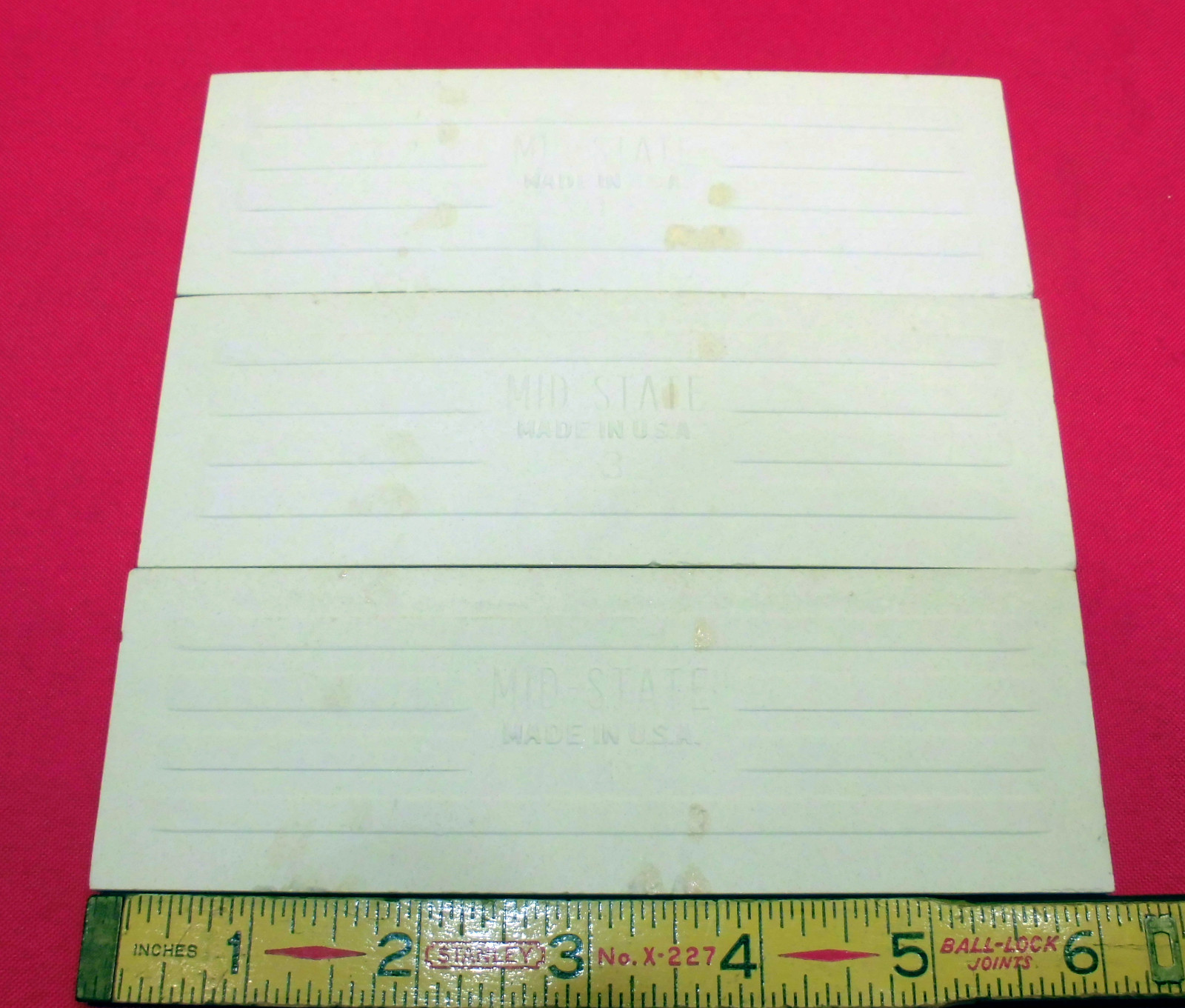 1 pc. Suntan-Beige 2” X 6” Glossy Ceramic Surface Bullnose tile by Mid-State Co.