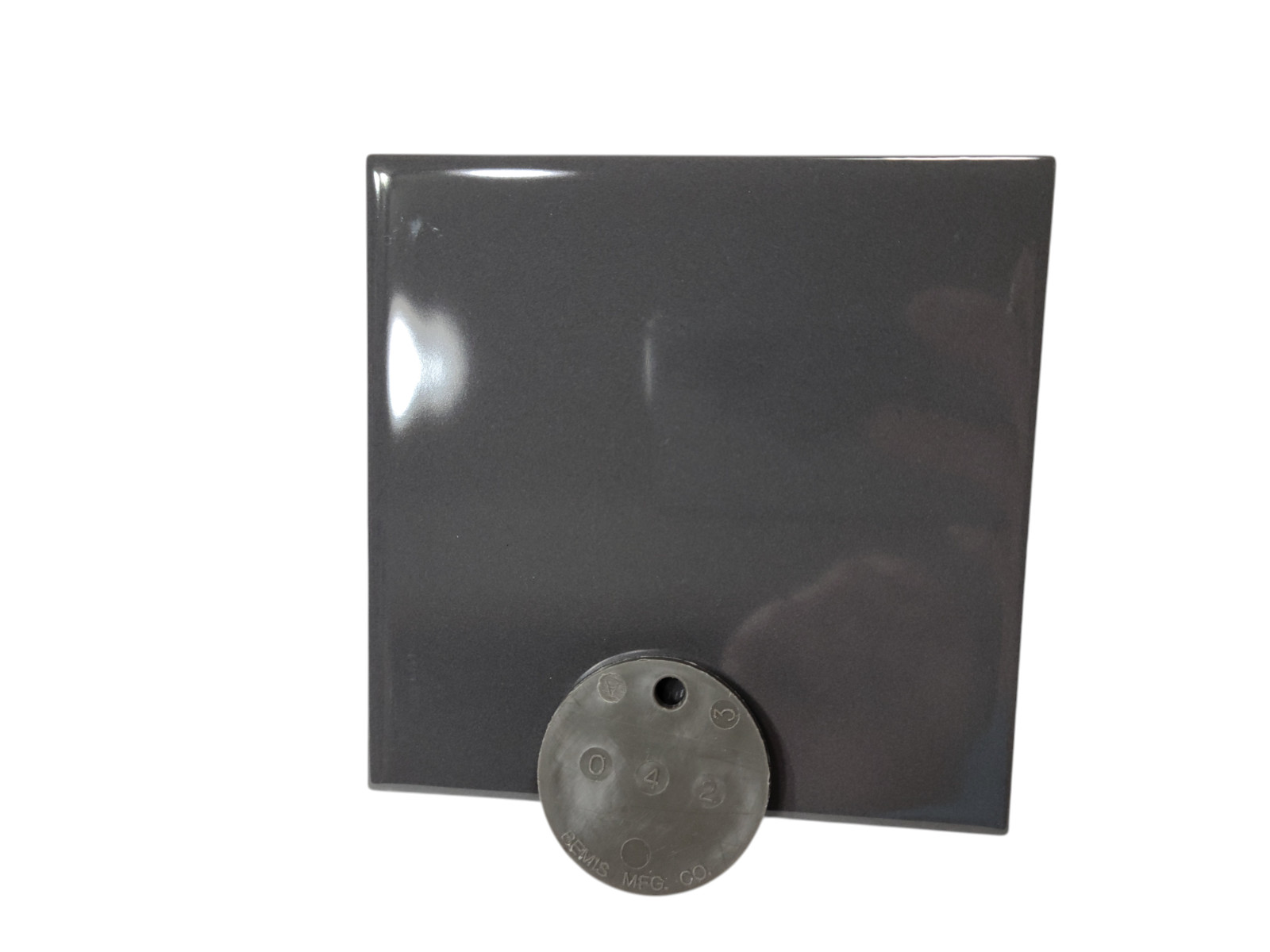 Dark Gray Ceramic Tile 4.25 in Subway Square Shower Backsplash Mid Century Grey