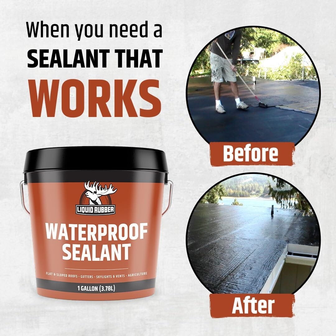 Flexible Waterproof Sealant – 1 Quart, Multi-Surface Protection for All Repairs