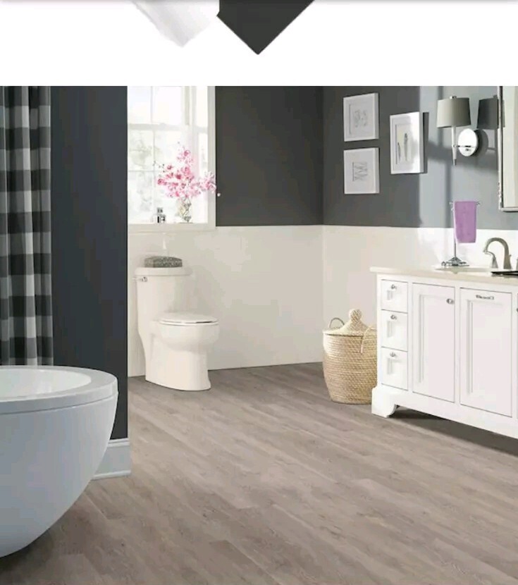(24)TrafficMaster Plank Flooring 6″ x 36″ Peel + Stick Water Resistant Taupe Oak