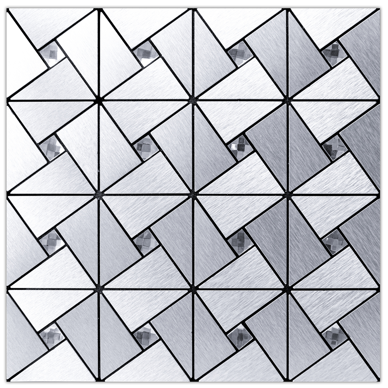 Art3d 10 Sheet Peel and Stick Backsplash Metal Mosaic Tiles for Kitchen Wall