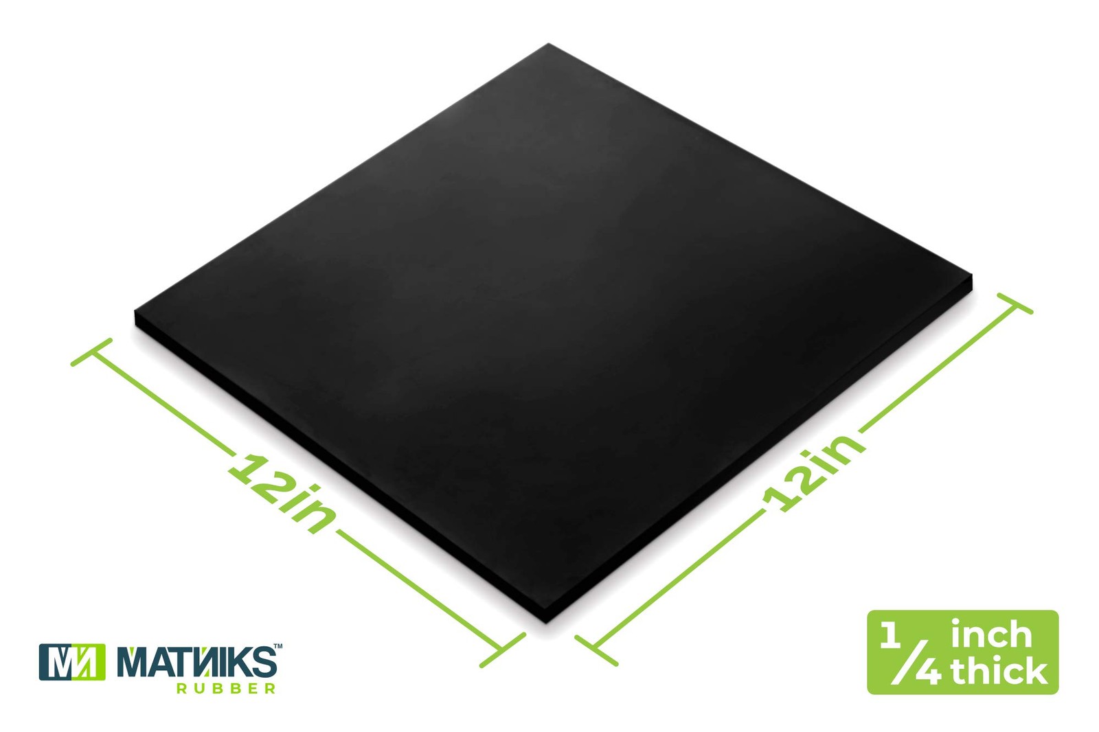 Black Neoprene Rubber Sheet 12×12 Inch 1/4 Inch Thick Heavy Duty DIY Gaskets