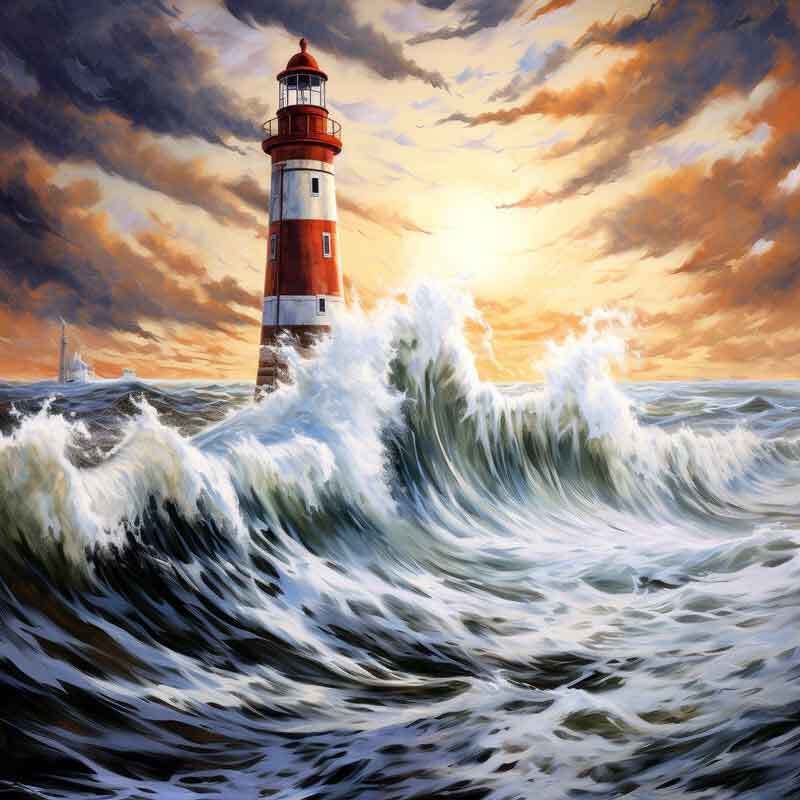 Lighthouse Accent & Decor Tile Ray Powers Backsplash Nautical Art OB-RPA591aAT
