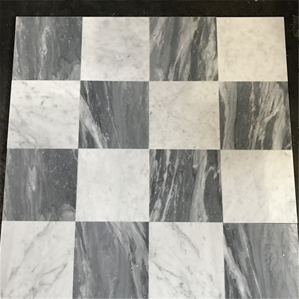 K44H Bardiglio Gray Dark Grey Marble 12 x 12 Tile Honed
