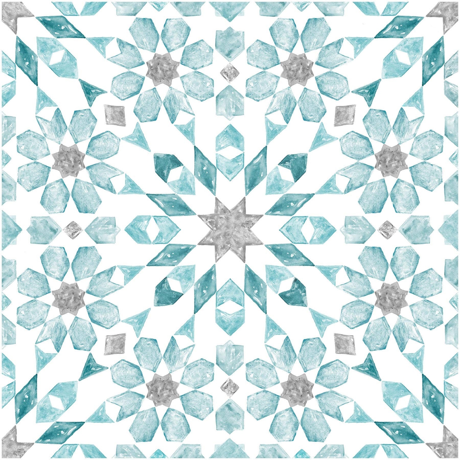 FloorPops FP2949 Radiance Peel & Stick Floor Tiles, Blue 12″L x 12″W x 0.06″T