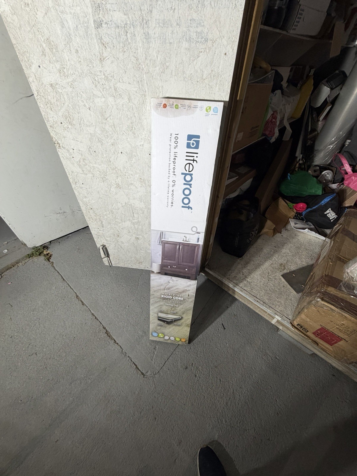 Lifeproof Waterproof Rigid Core Wide Vinyl Plank Flooring Gray Embossed Textured
