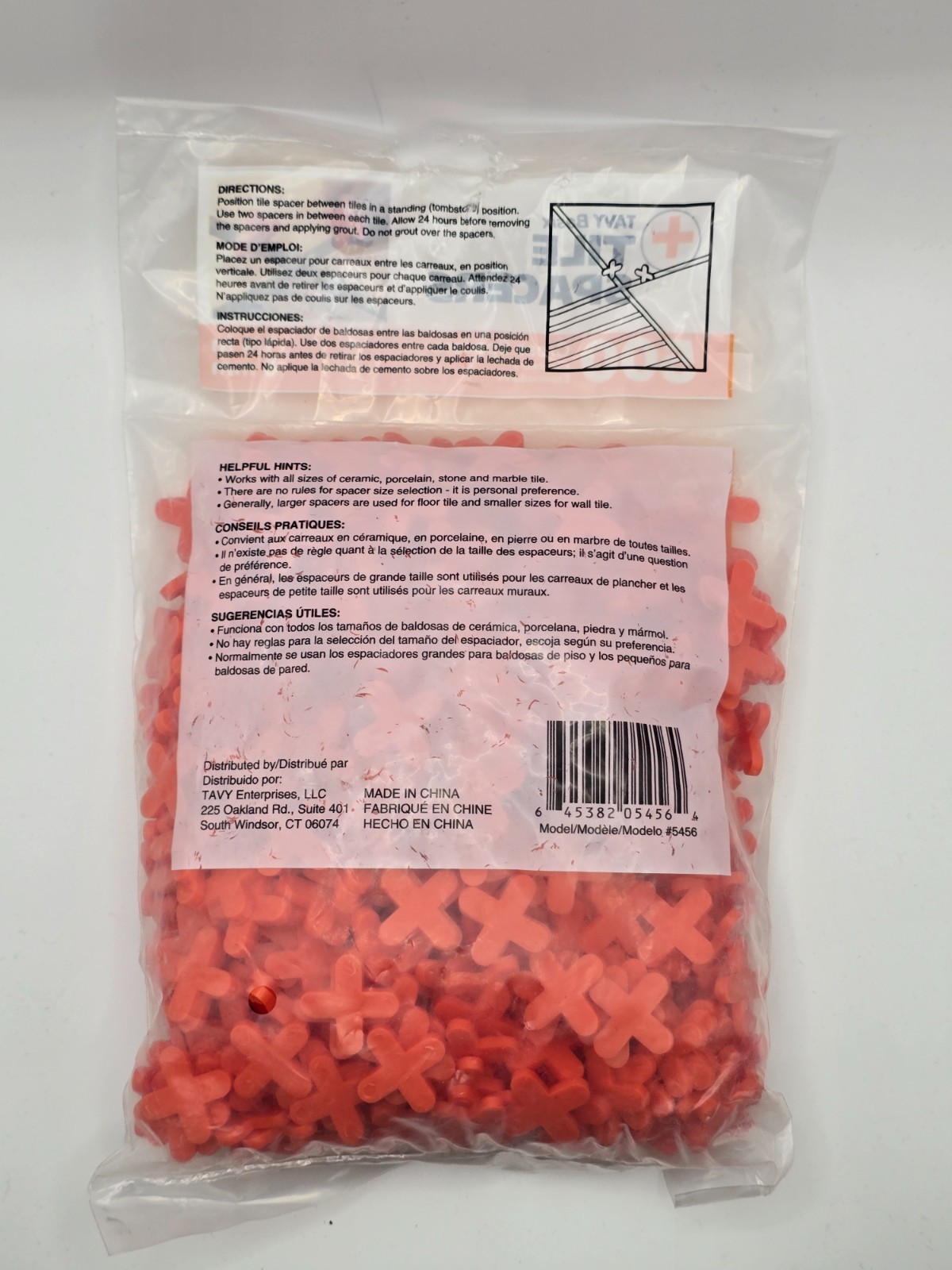 NEW Tavy Basix Tile Spacers 1/4in 6mm 500 Cross Pcs Plastic Tiling Install