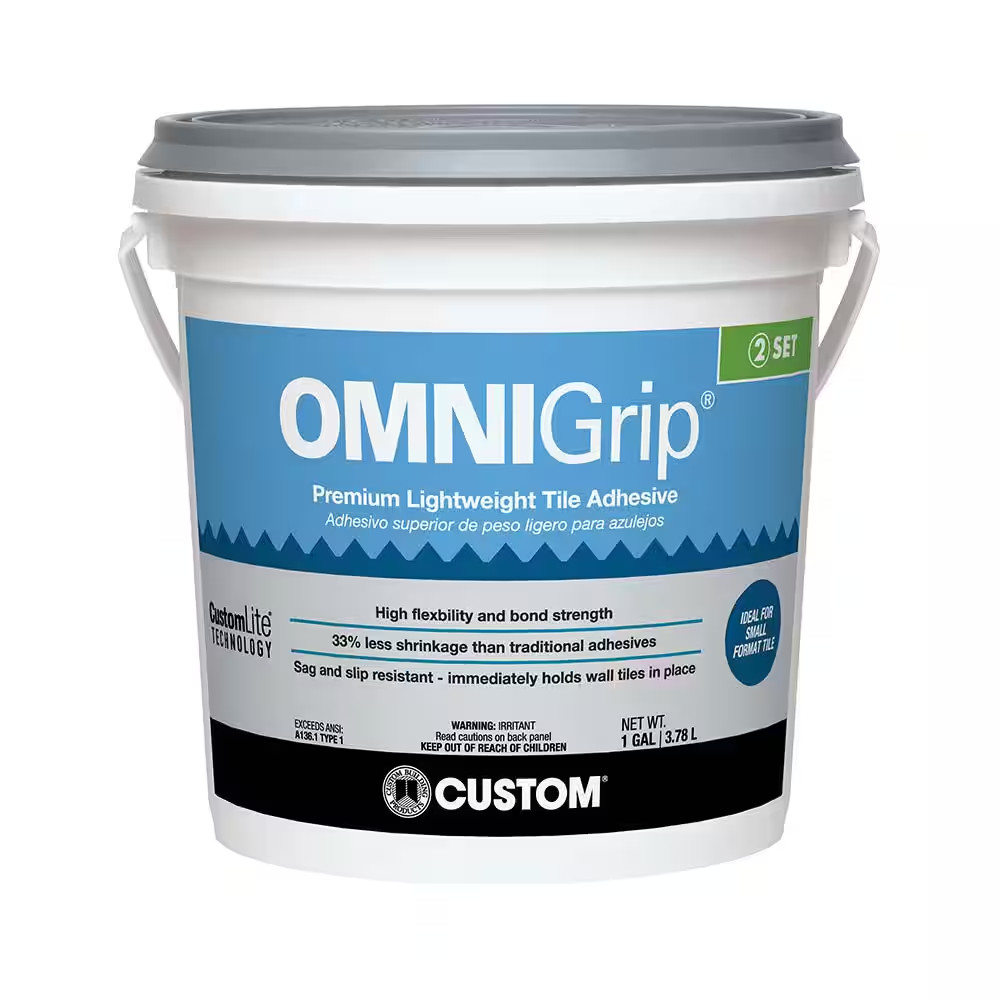 Omnigrip 1 Gal. (4 Qt.) Premium Lightweight Adhesive for Tile and Stone