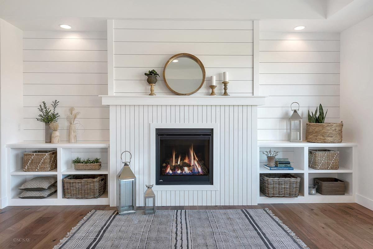 Peel and Stick Real Wood White Shiplap Wall Planks – 10 Pieces, 12.5 Sq Ft