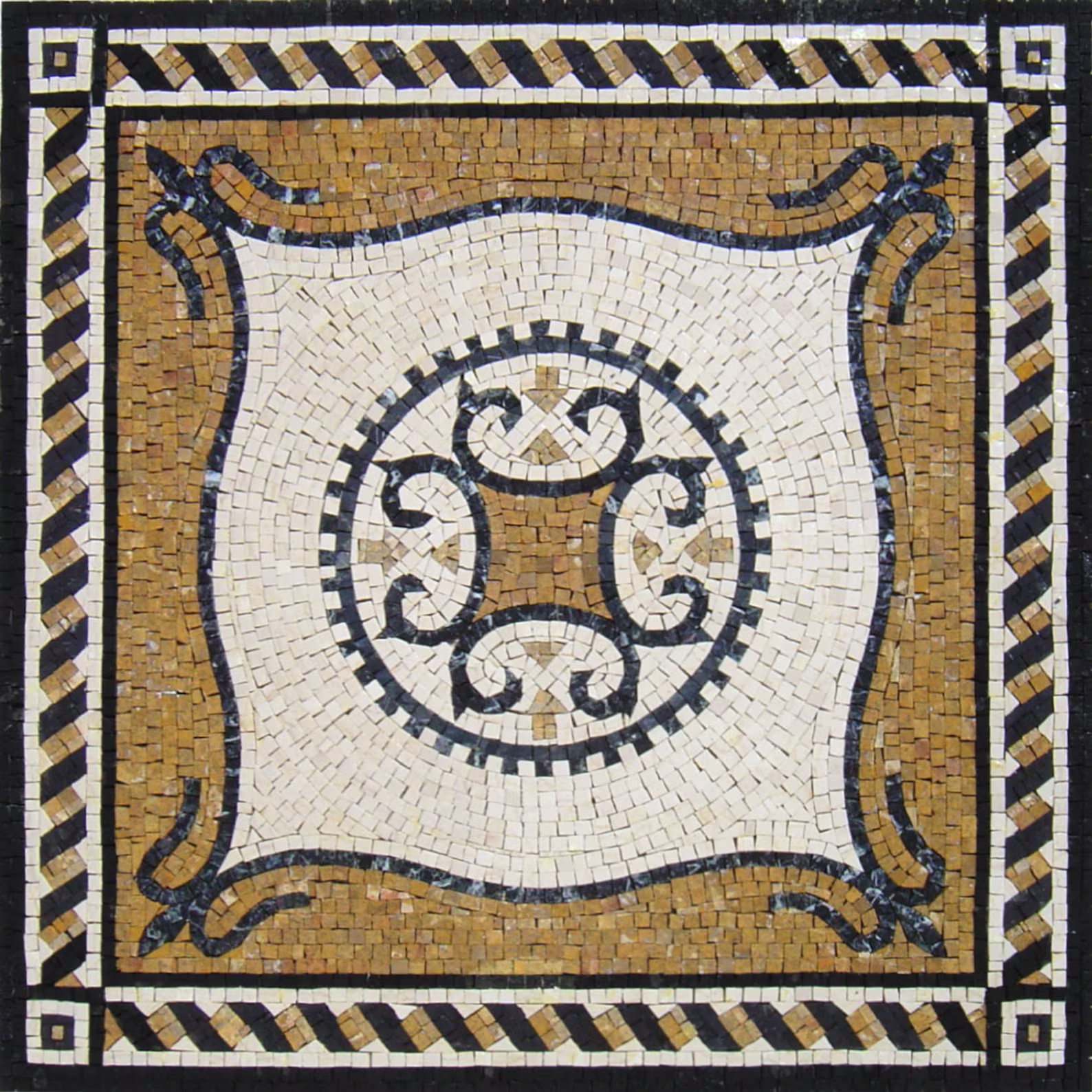 36” MEDALLION MOSAIC TILES | Square Shape Pattern Mosaic Tiles For Living Room