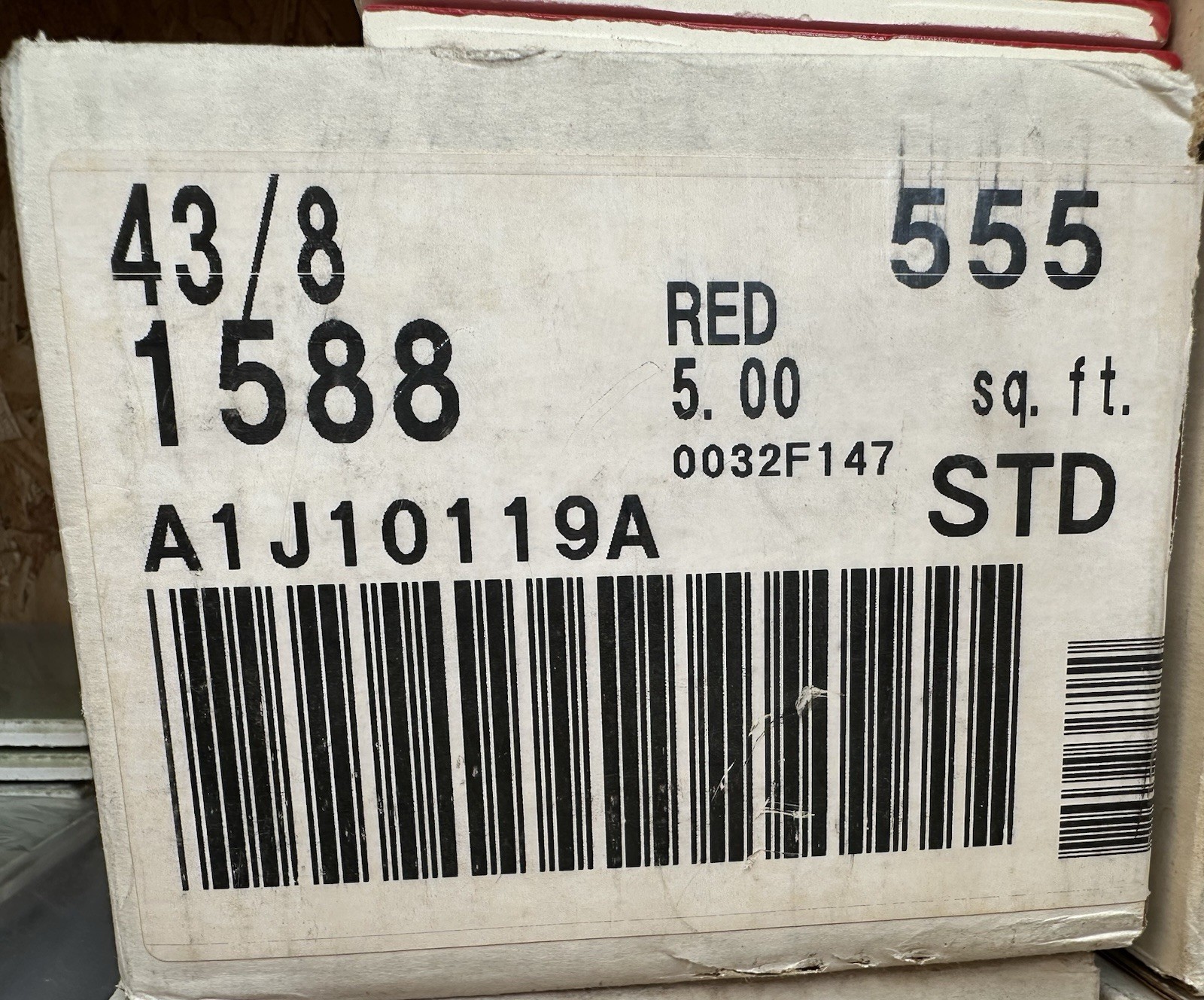 1 pc. Brilliant High-Quality RED: 4-3/8″ Glossy Ceramic Tile by Florida Co. NEW