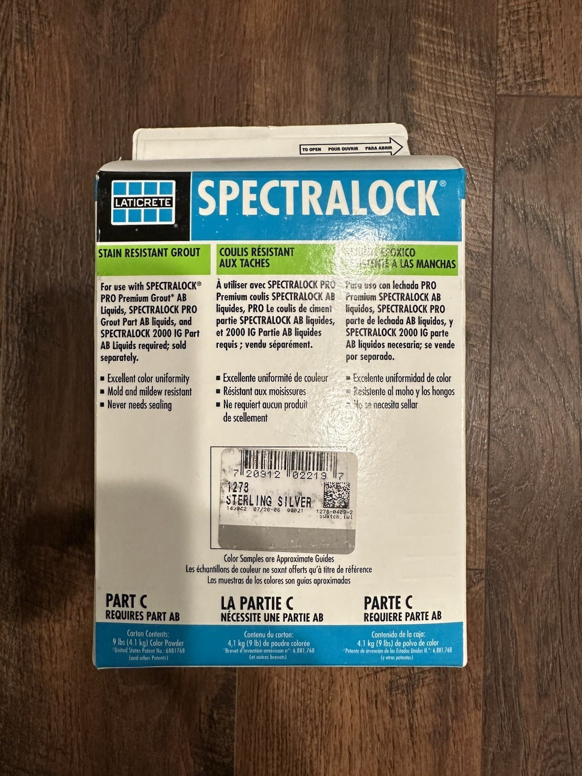 Laticrete Spectralock Grout Part C Powder, Full Unit (9 lb) – Sterling Silver