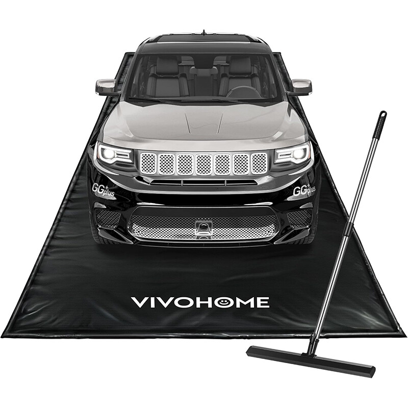 Car Containment Mat w/ Stay Put Corner Non-Slip Garage Floor Mats Raised Edge