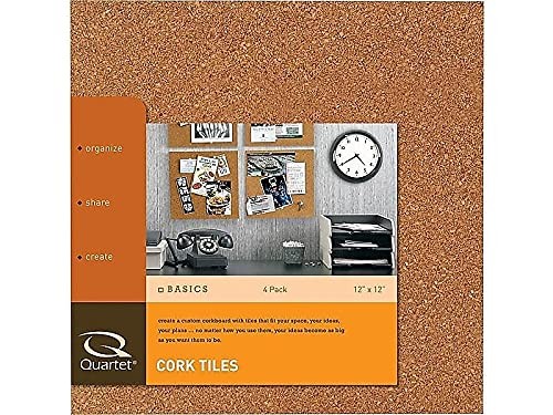 Quartet Cork Tiles, Bulletin Board Panels 12″ x x x 12″, Natural