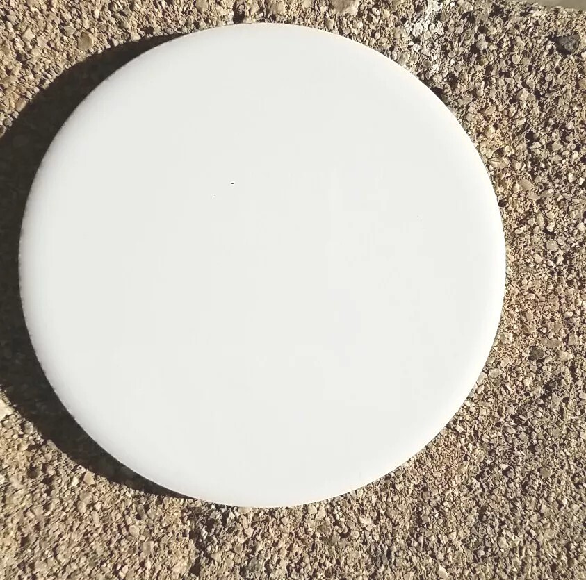 H & R JOHNSON White Round Tiles Lot 6pc 3 3/8″ High Gloss Stoke On Trent England