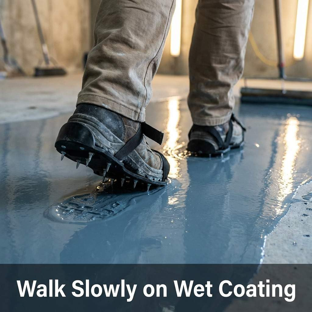 4 Pair Gunite Spiked Shoes 3/4in Short Spikes for Epoxy Concrete Floor