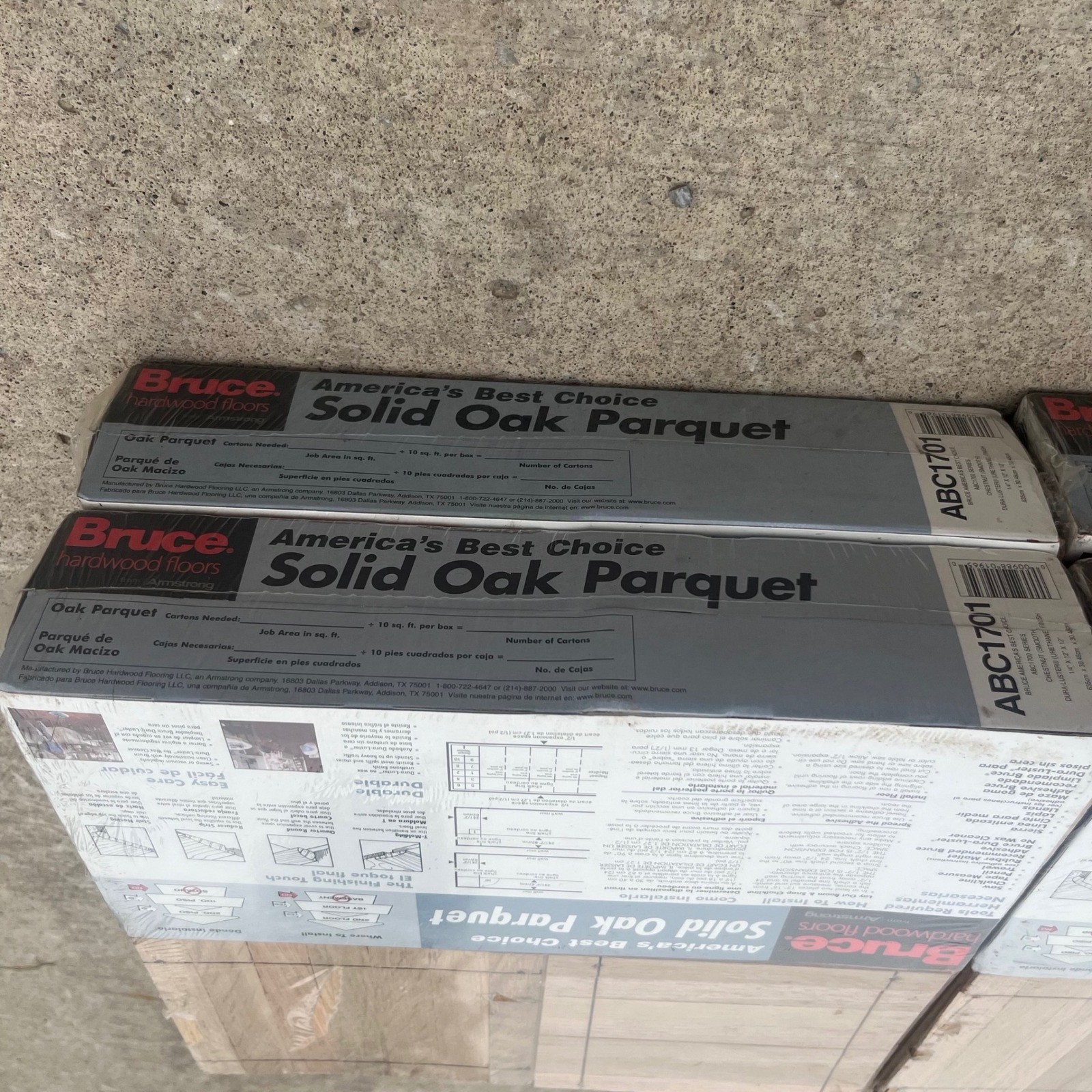 Bruce Solid Oak Parquet Flooring Bundle Lot 60 Sq Ft 12″x12″ ABC1701 Vintage