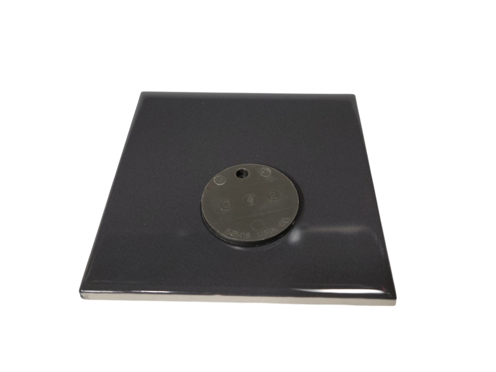 Dark Gray Ceramic Tile 4.25 in Subway Square Shower Backsplash Mid Century Grey