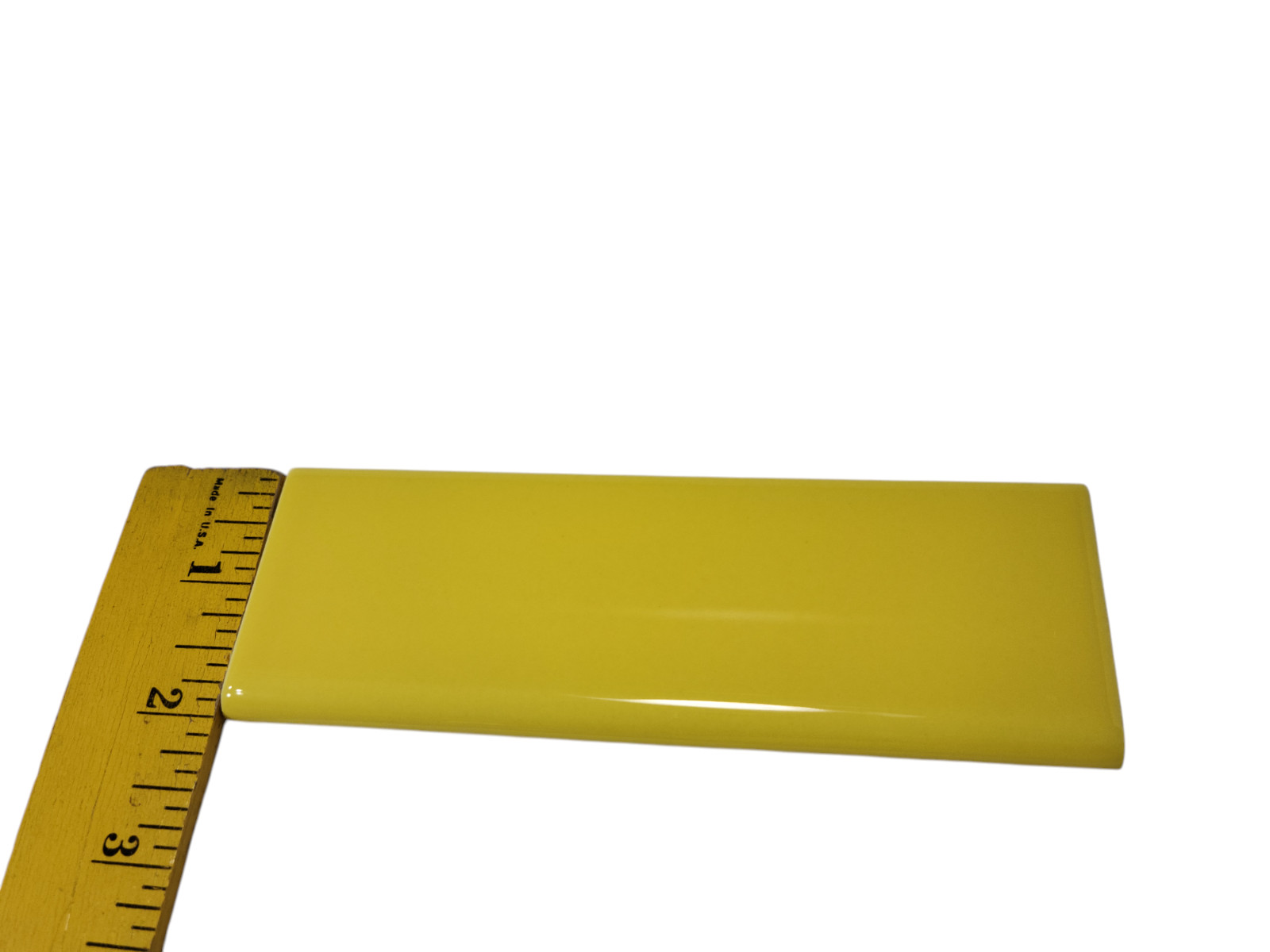Sunflower Yellow Ceramic Tile Bullnose Backsplash Curved Edge Subway Trim